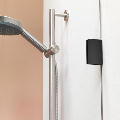 Sealskin I AM Paroi de douche walk-in type A3 (séparateur), 880 mm, noir mat, verre de sécurité clair 8 mm + anticalcaire.