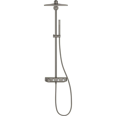 Grohe Euphoria SmartControl Cube Regendoucheset Opbouw- - hoofddouche 31cm - hannddouche staaf - brushed hard graphite (antraciet)