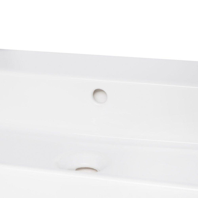 Ink Unlimited lavabo - 100x45x11cm - 2 trous de robinet - blanc brillant