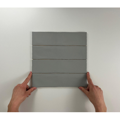 ÉCHANTILLON Terravito Pavero carreau mural - 7,5x30cm - 8,6mm - Rectangulaire - Gris mat