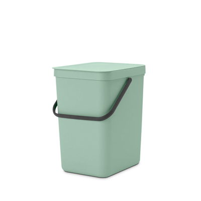 Brabantia Sort & Go Afvalemmer - 25 liter - hengsel - jade green