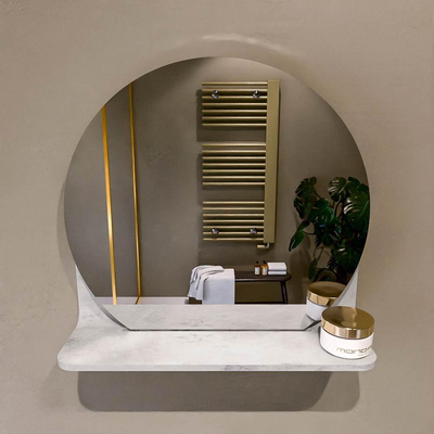 Mondiaz SPOT Miroir de salle de bain - rond 40cm - plan de miroir - couleur Opalo