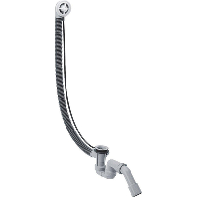 Hansgrohe Flexaplus Automatische badgarnituur - met draaibediening - voor speciale baden - met afvoe - grijs