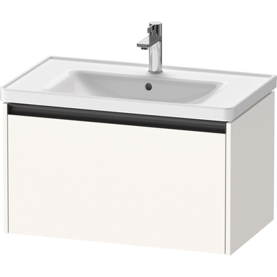 Duravit ketho 2 meuble sous lavabo avec 1 tiroir 78.4x45.5x44cm avec poignée blanc anthracite super mat