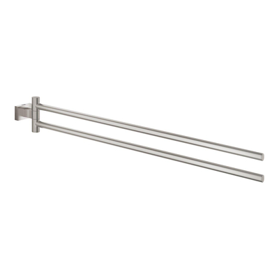 GROHE Essentials Cube Handdoekhouder - 43.9cm - dubbel - draaibaar - supersteel
