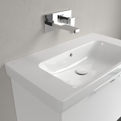 Villeroy & Boch Architectura wastafel - 80x44.5cm - zonder kraangat - met overloop - White Alpine (glans wit)