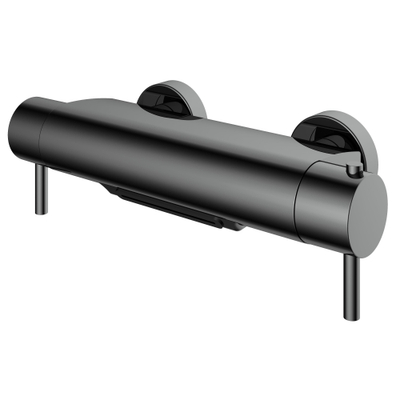 Hotbath Buddy Robinet de baignoire thermostatique avec bec cascade noir chrome