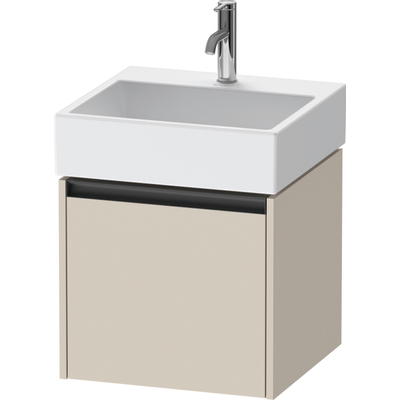 Duravit ketho meuble 2 vasques avec 1 tiroir 48.4x46x44cm avec poignée anthracite taupe super mat