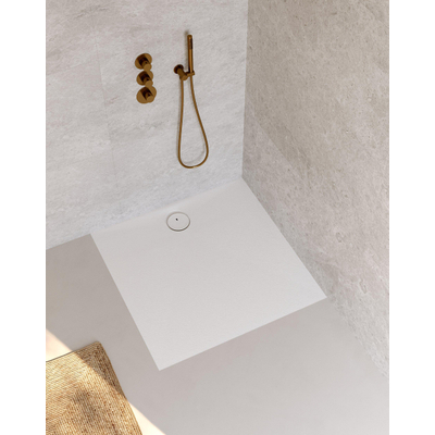 Riho Nuvia Douchevloer - 100x100cm - antibacterieel - purite - white matt