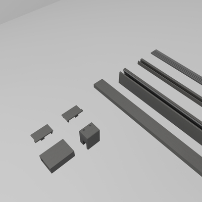 Aqua Vista Kit de montage Pasa Giro de Luxe paroi latérale Gun Metal Light