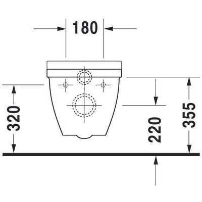 Duravit Starck 3 WC suspendu à fond creux 70cm avec Wondergliss Blanc