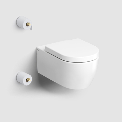 Clou Kaldur porte-rouleau de papier toilette droit or brossé PVD