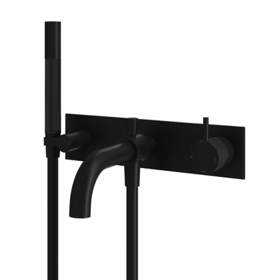 Hotbath Cobber X afbouwdeel voor douche/badmengkraan, automatische omstelinrichting mat zwart SHOWROOMMODEL