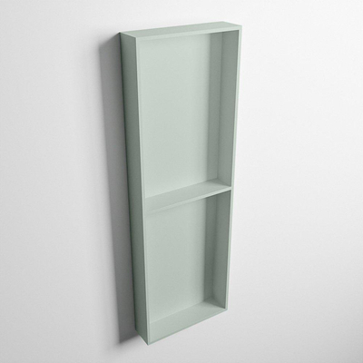 Mondiaz Easy nis 29.5x149.5x8cm voor Inbouw/opbouw 2 open vakken Solid surface Greey/Greey