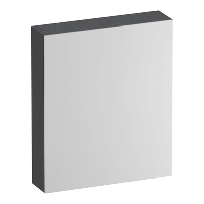 BRAUER Impress armoire de toilette - 60x70x15cm - sans éclairage - avec 1 porte miroir double face à charnière gauche - Timber Grey