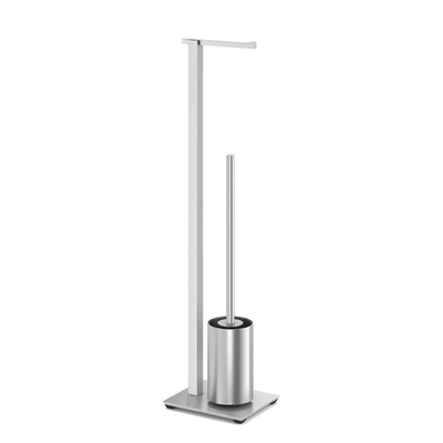 Zack Carvo Toiletbutler -1 rol - toiletborstelhouder - open - geborsteld RVS