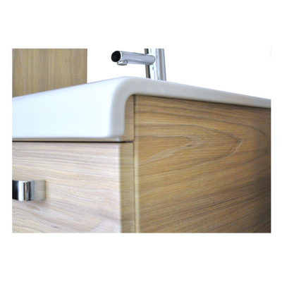 Sanicare q9 lavabo 80x47cm 1 trou pour robinet avec trop-plein rectangle céramique blanc