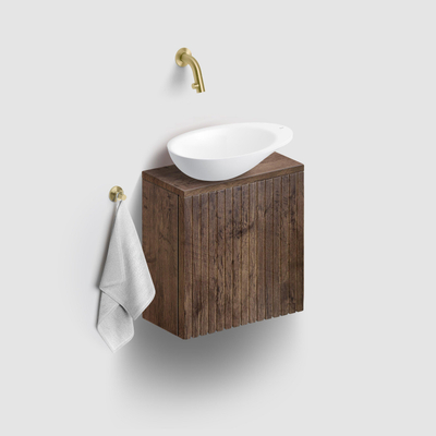 Clou First vasque de lavabo 36x21,8cm sans trou de robinet avec bonde Céramique Blanc