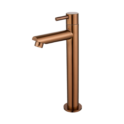 Fortifura Calvi Robinet de lavabo - 23cm - rehaussé - montage sur plan - brossé cuivre