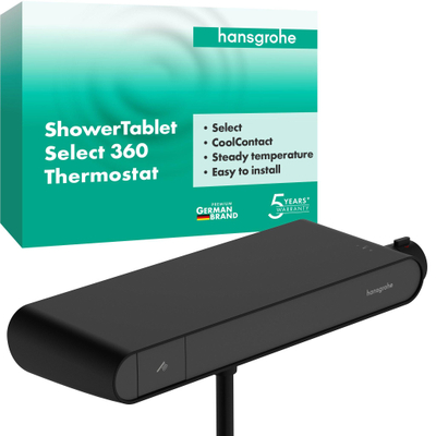 Hansgrohe Tablet Select360 opbouw douchethermostaat mat zwart