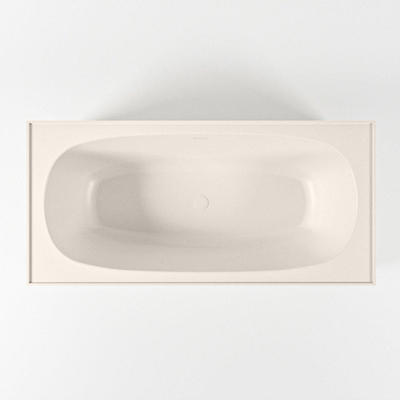 MONDIAZ FREEZE baignoire autoportante - 180x85cm - Solid Surface - linen mat (beige)