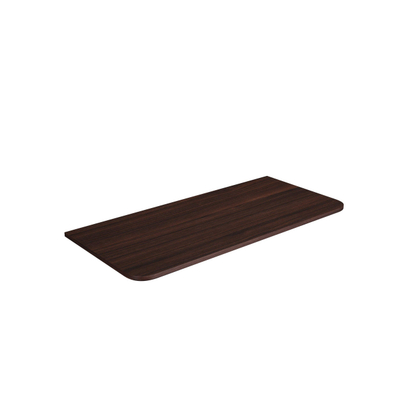 Royal Plaza Terra Plan de toilette - 100x46x2cm - coins arrondis - châtaignier (noyer)