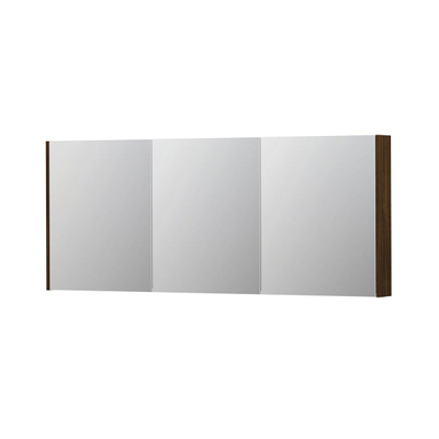 INK SPK2 spiegelkast – 180x74x14 cm – 3 deuren, dubbelzijdige spiegeldeuren – Koper eiken