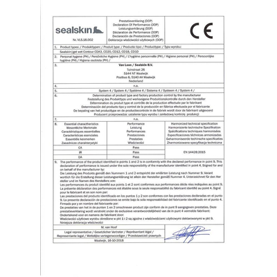 Sealskin Contour poignée design, noir, verre de sécurité transparent 6 mm