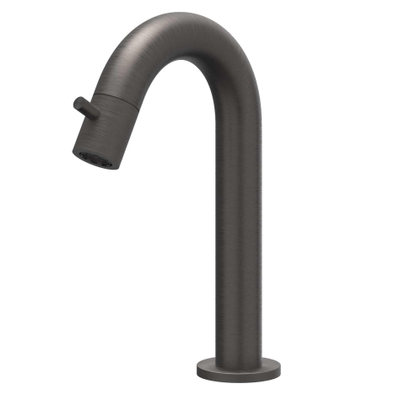 IVY Concord Fonteinkraan - gebogen - opbouw - laag - RVS316 - geborsteld carbon black PVD