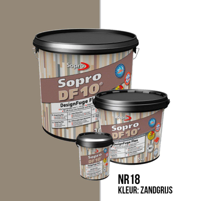 Sopro Mortier à joint pour carrelage de sol et mural Sopro DF 10 Flexible gris sable n° 18 5kg Gris