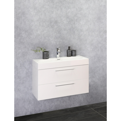 Differnz Somero Ensemble salle de bains 80x54x38cm FSC Blanc brillant