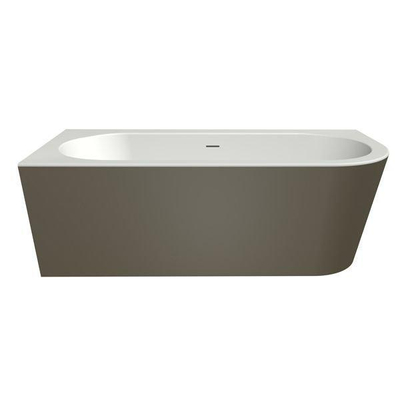 Xenz charley xs baignoire d'angle, gauche 165x75 bicolor edelweiss/clay incl. 7006 combinaison de remplissage de baignoire blanc brillant