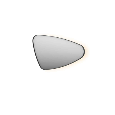 INK SP23 Miroir - 100x4x60cm - LED en bas et en haut changement de couleur - dimmable - organique - dans un cadre en acier - droite aluminium noir mat