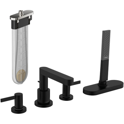 Hansgrohe finoris kit de garniture de baignoire 4 trous avec boîte s noir mat