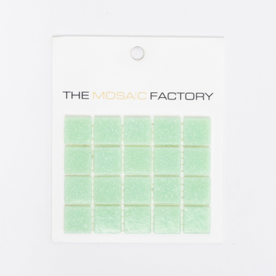 ÉCHANTILLON The Mosaic Factory Amsterdam carreau mosaïque 2x2x0.4cm pour mur et sol pour intérieur et extérieur carré Verre Vert Ultra Clair