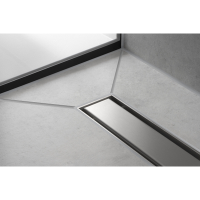 Hansgrohe RainDrain Match Douchegoot - 90cm - hoogte verstelbaar frame - brushed stainless steel