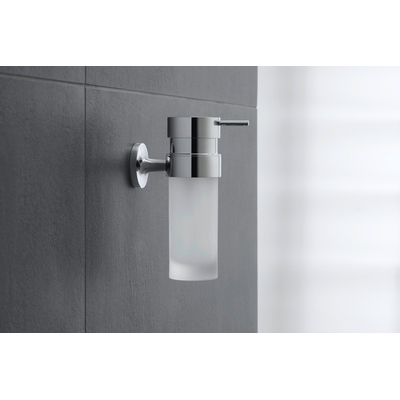 Duravit Starck T Zeepdispenser - 17.6x6cm - matglas - hoogglans chroom