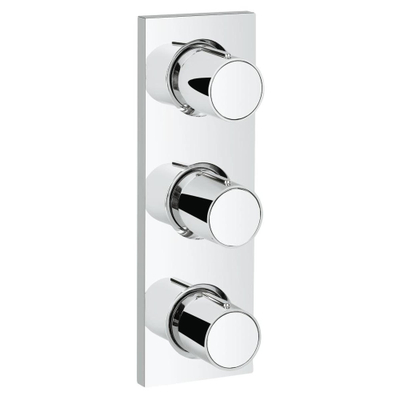 Grohe Grohtherm F Afbouwdeel - voor omstelkraan 3 functies - verticaal of horizontaal - chroom