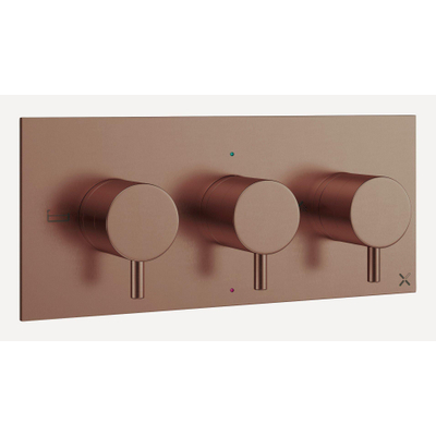 Crosswater MPRO 3 Mitigeur de douche - thermostatique - 3 boutons - horizontal - bronze brossé