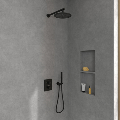 Villeroy & Boch Universal Showers douche principale - 25cm - Rond - noir mat