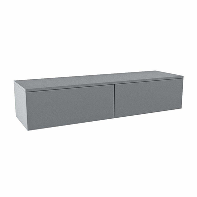 Mondiaz ALAN MODULE Meuble sous vasque - 140x41x30cm - 2 tiroirs - push to open - Plata