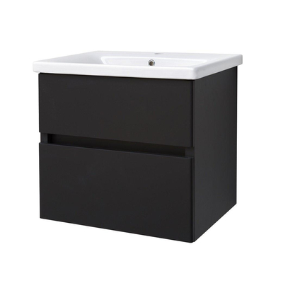 Best Design Quick Black Greeploos meubel onderkast en wastafel 65 cm mat zwart