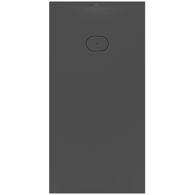 Villeroy & Boch Ecora douchebak - 160x80x4.5cm - afvoer korte zijde - anthracite (antraciet)