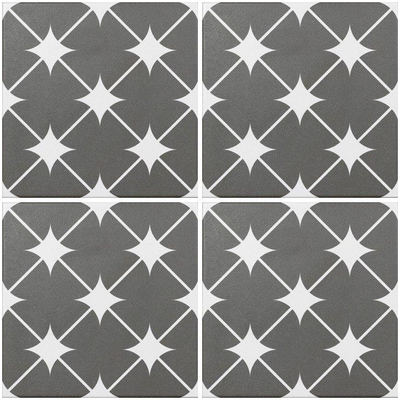 Kerabo carrelage sol et mur cronos gris 20x20 cm aspect portugais gris mat