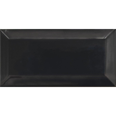 Cifre Cerámica Chic Black 7.5x15 Wandtegel Glans Zwart