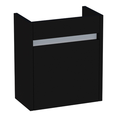 BRAUER Future Fonteinonderkast - 40x45x22cm - 1 rechtsdraaiende deur - greep - MDF - hoogglans zwart
