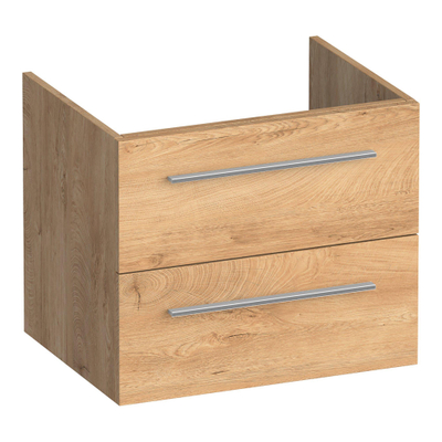 BRAUER Trust meuble sous-lavabo 60 sans poignées rapportées 2 tiroirs softclose et 1 découpe pour siphon - Forest Tan