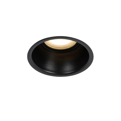QAZQA Dept Spot encastré - 8.8x8.8x9.2cm - dimmable - IP44 - noir mat