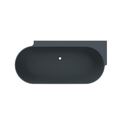 Arcqua Havana Baignoire semi-autoportante - 170x80cm - droite - anthracite mat