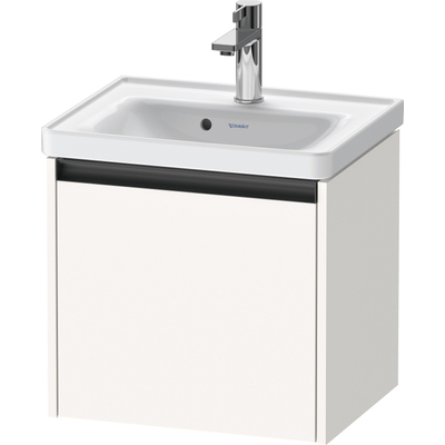 Duravit Ketho.2 Wastafelonderbouwkast - met 1 lade - 48.4x37.5x44cm - met greep antraciet - wit supermat